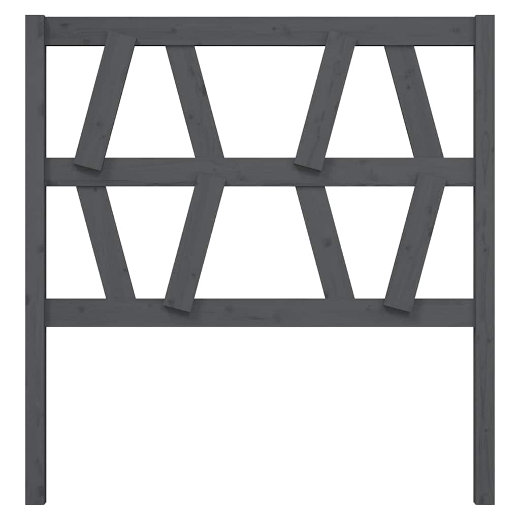 Vidaxl hoofdbord 81x4x100 cm massief grenenhout grijs