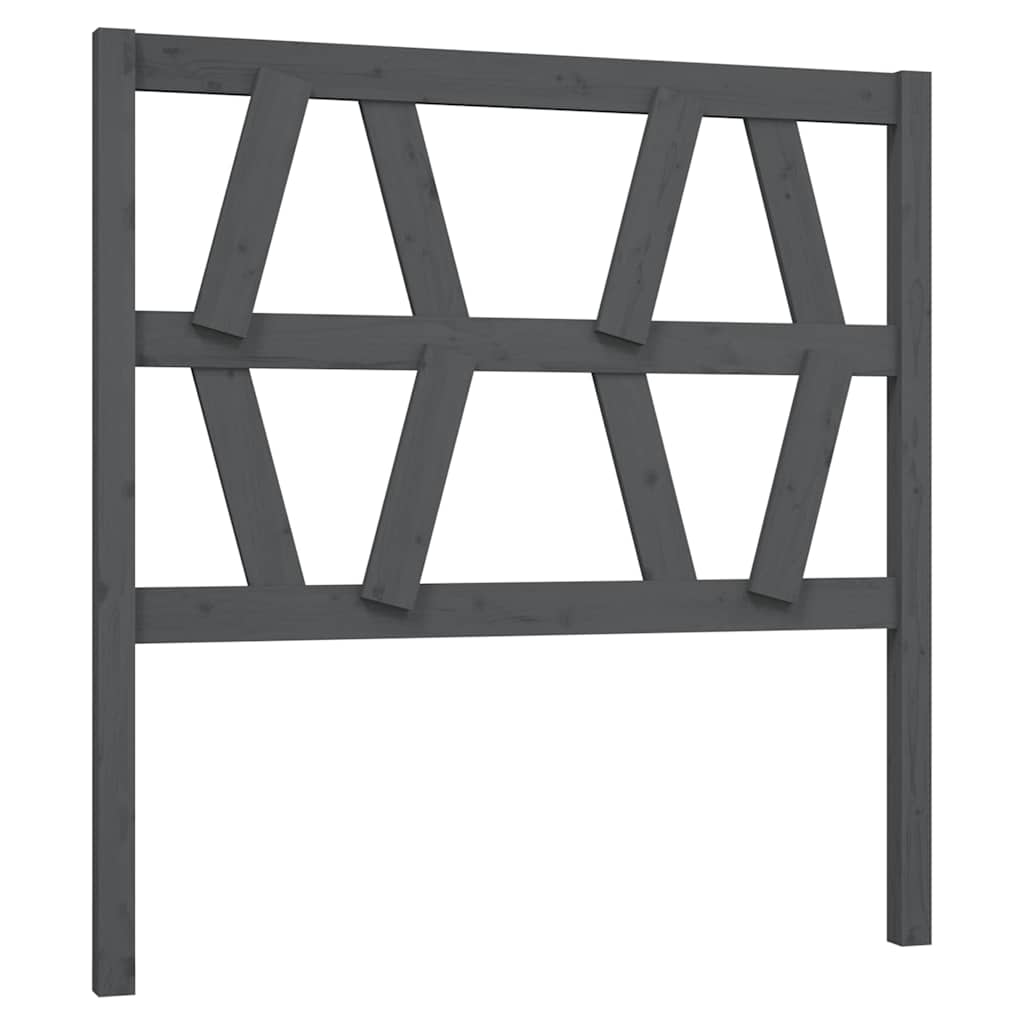 Vidaxl hoofdbord 96x4x100 cm massief grenenhout grijs