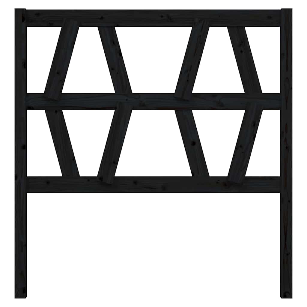 Vidaxl hoofdbord 96x4x100 cm massief grenenhout zwart
