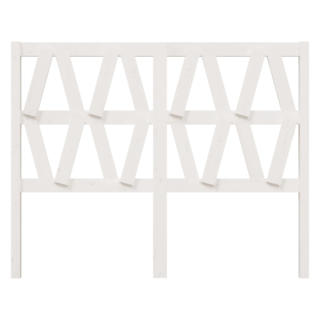 Vidaxl hoofdbord 146x4x100 cm massief grenenhout wit