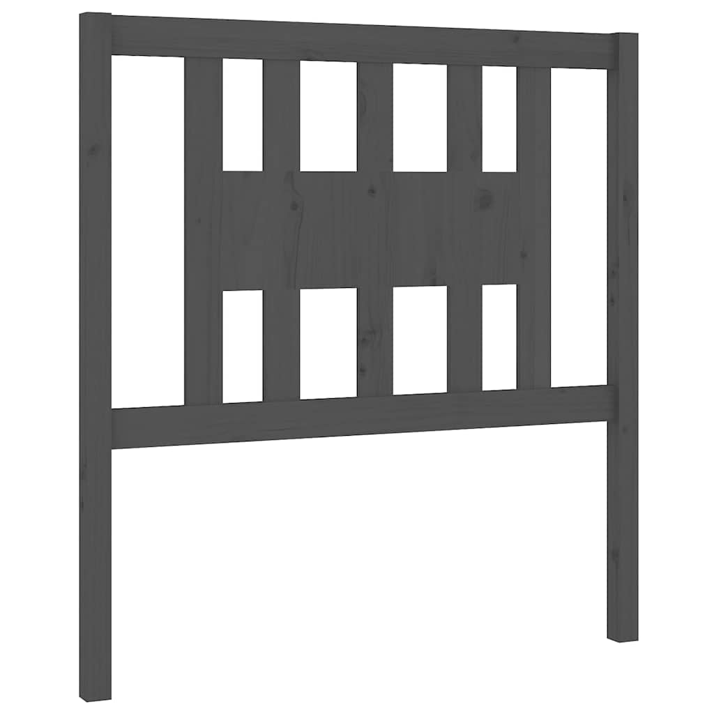 Vidaxl hoofdbord 81x4x100 cm massief grenenhout grijs