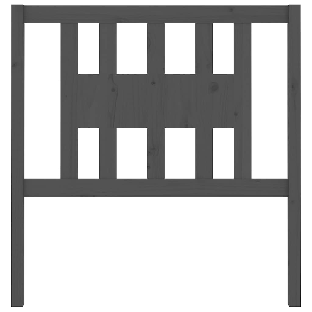 Vidaxl hoofdbord 106x4x100 cm massief grenenhout grijs
