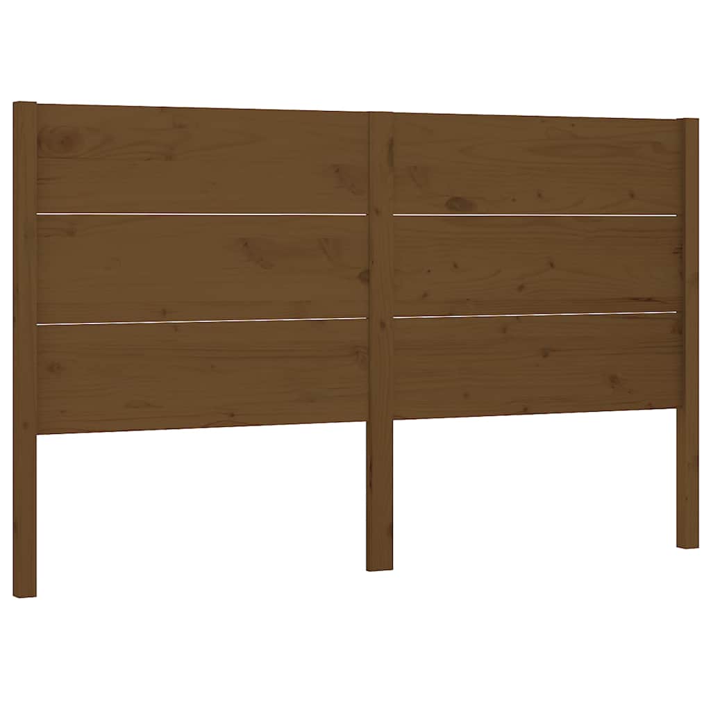Vidaxl hoofdbord 126x4x100 cm massief grenenhout honingbruin
