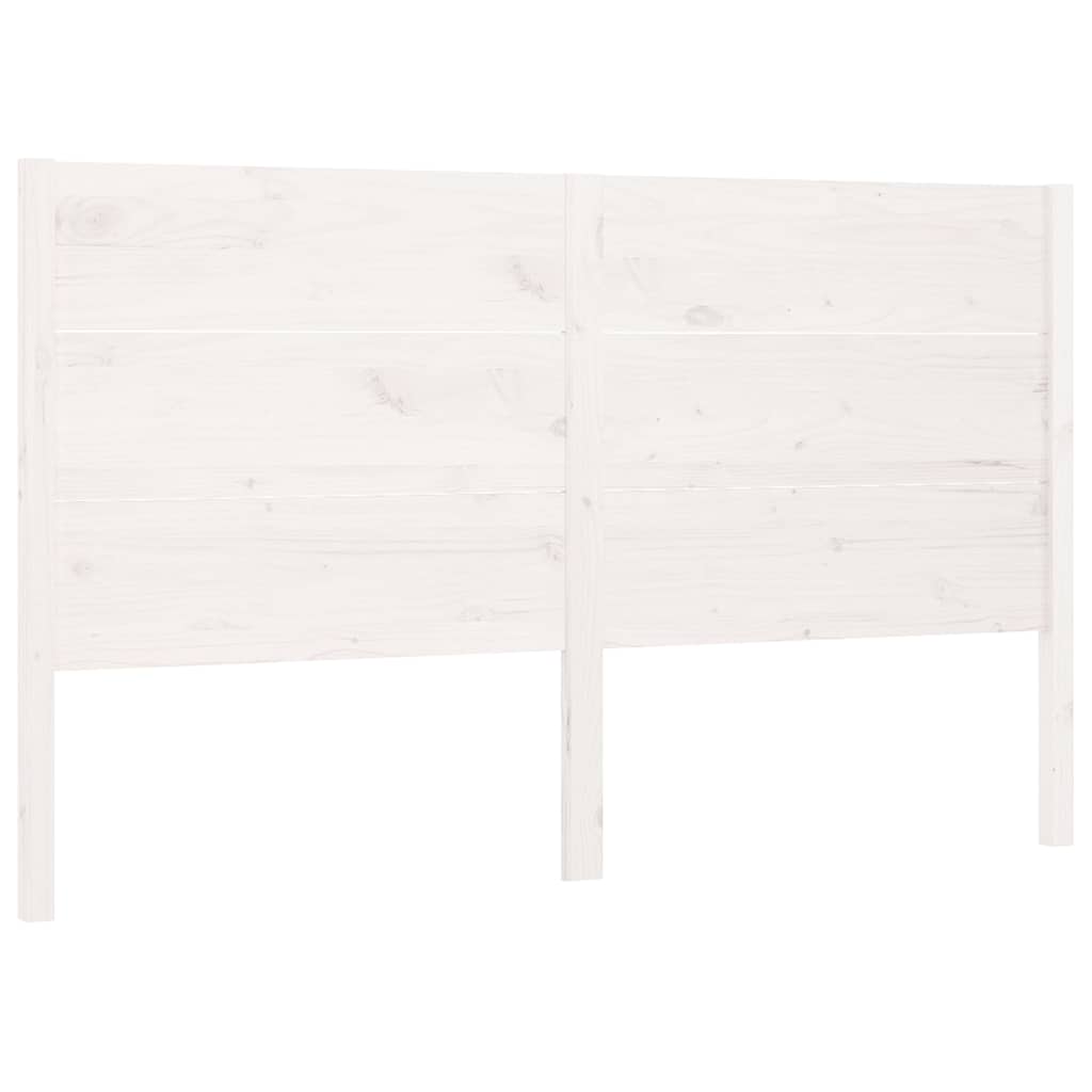 Vidaxl hoofdbord 206x4x100 cm massief grenenhout wit