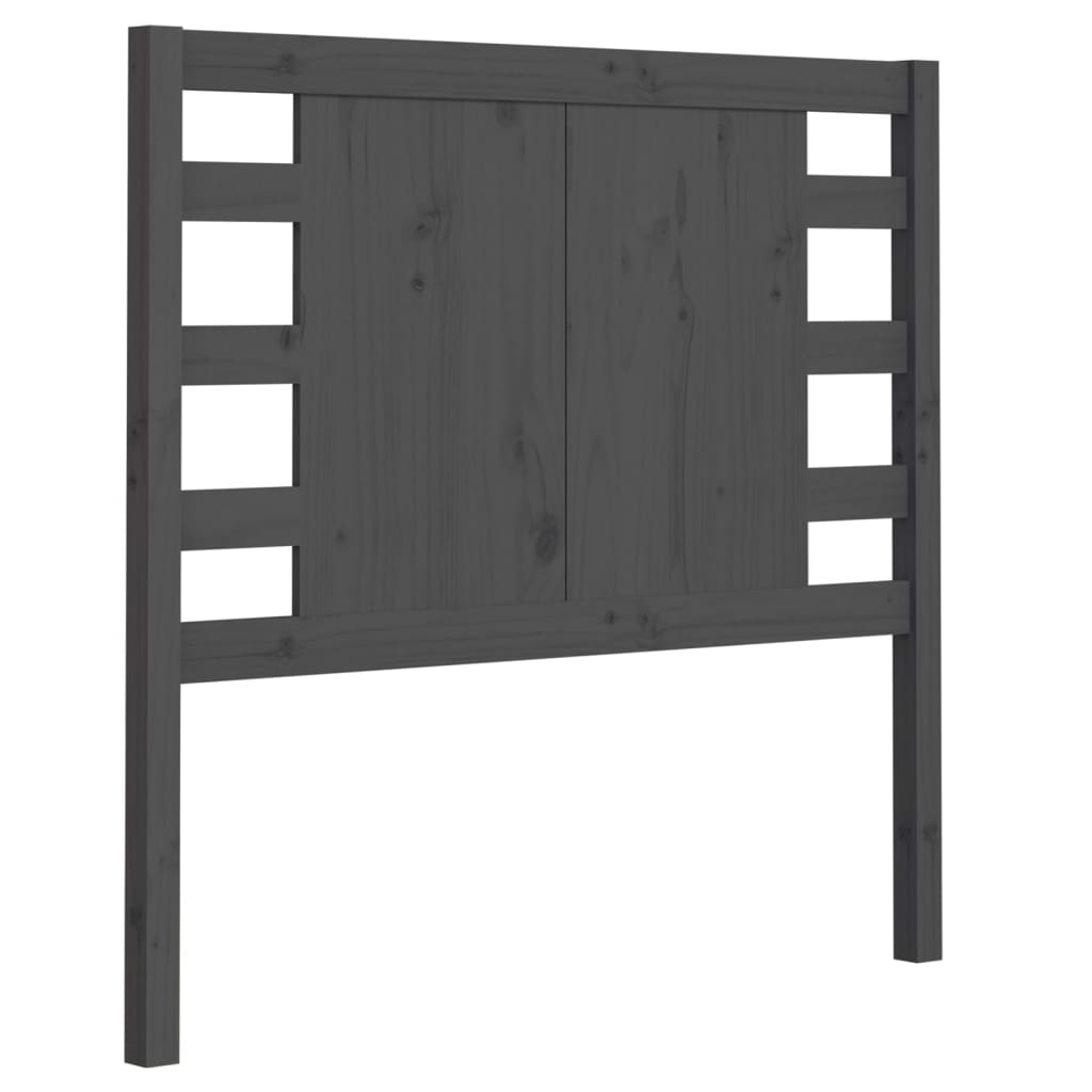 Vidaxl hoofdbord 106x4x100 cm massief grenenhout grijs