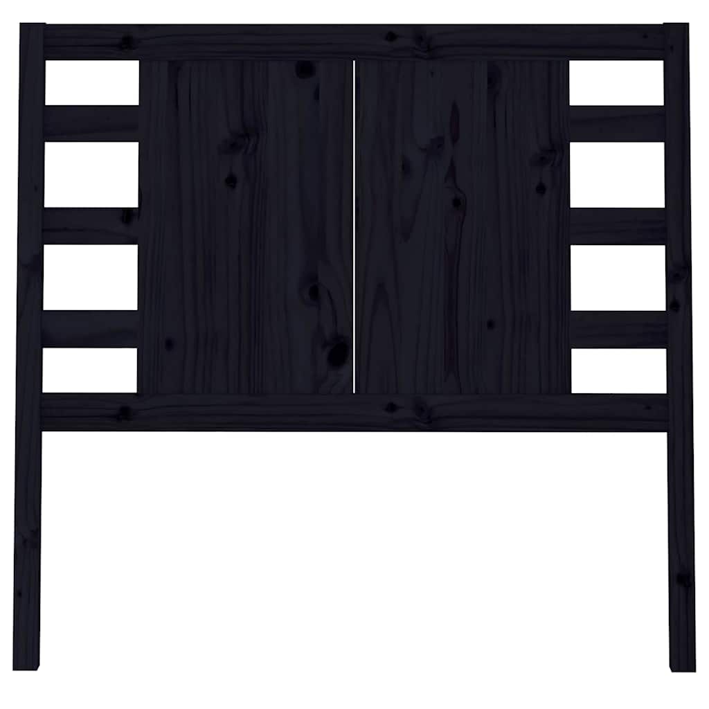 Vidaxl hoofdbord 106x4x100 cm massief grenenhout zwart