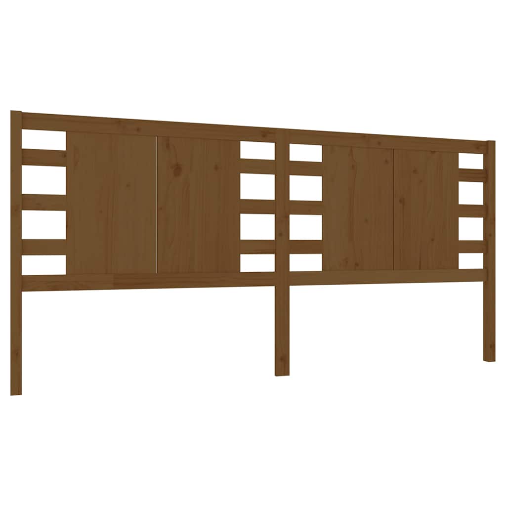 Vidaxl hoofdbord 126x4x100 cm massief grenenhout honingbruin