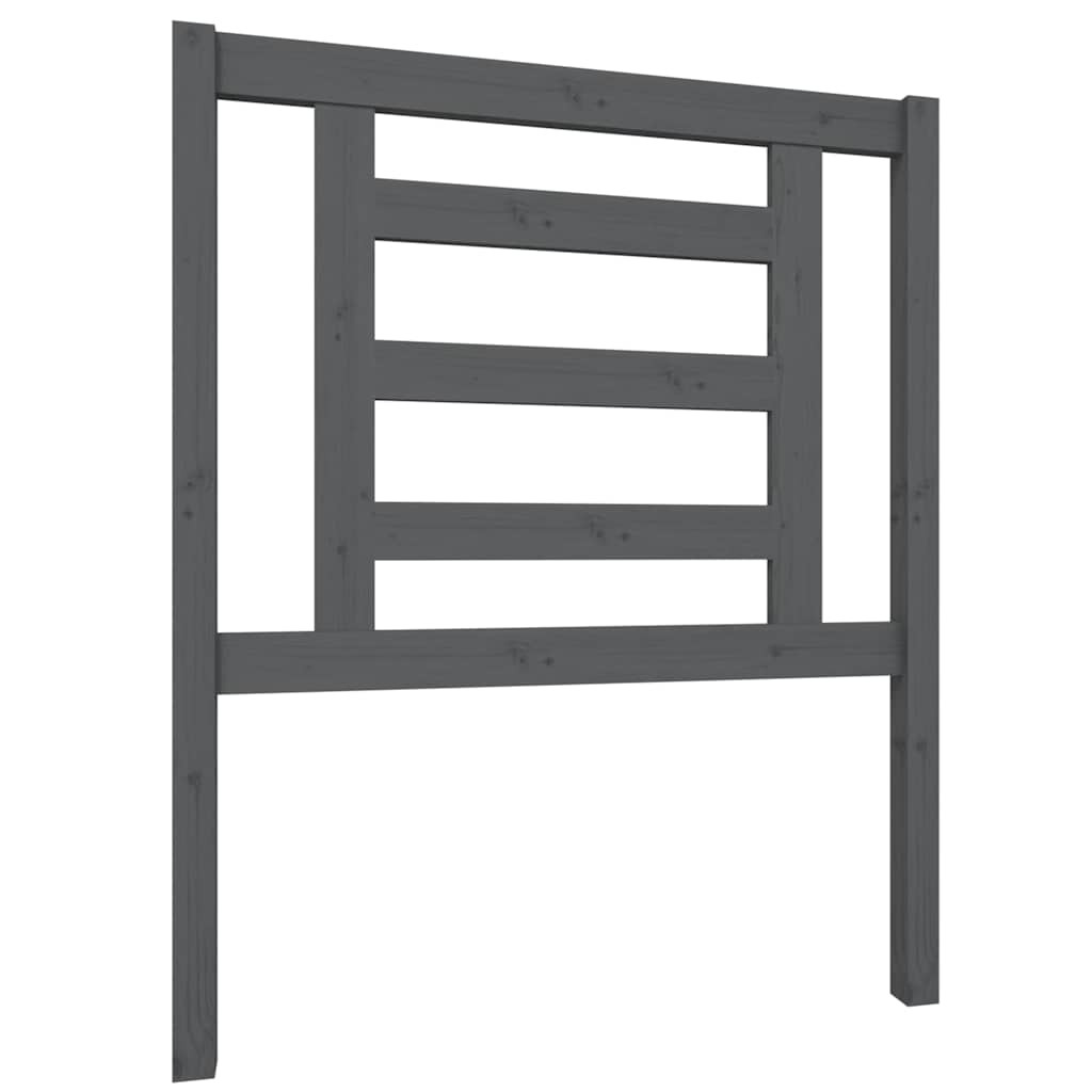 Vidaxl hoofdbord 81x4x100 cm massief grenenhout grijs