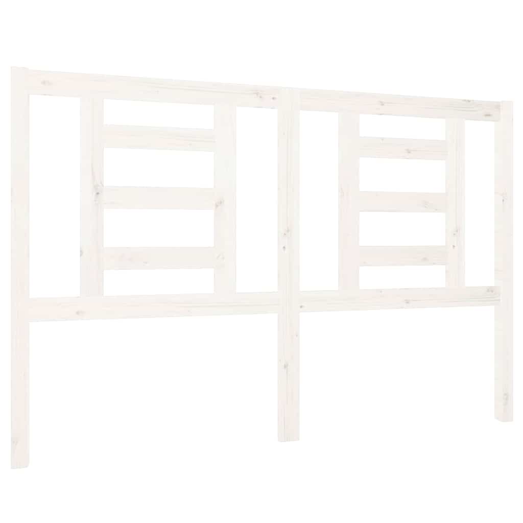 Vidaxl hoofdbord 126x4x100 cm massief grenenhout wit