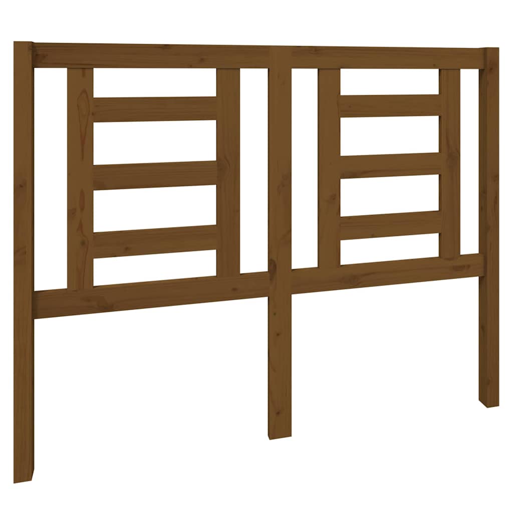 Vidaxl hoofdbord 126x4x100 cm massief grenenhout honingbruin