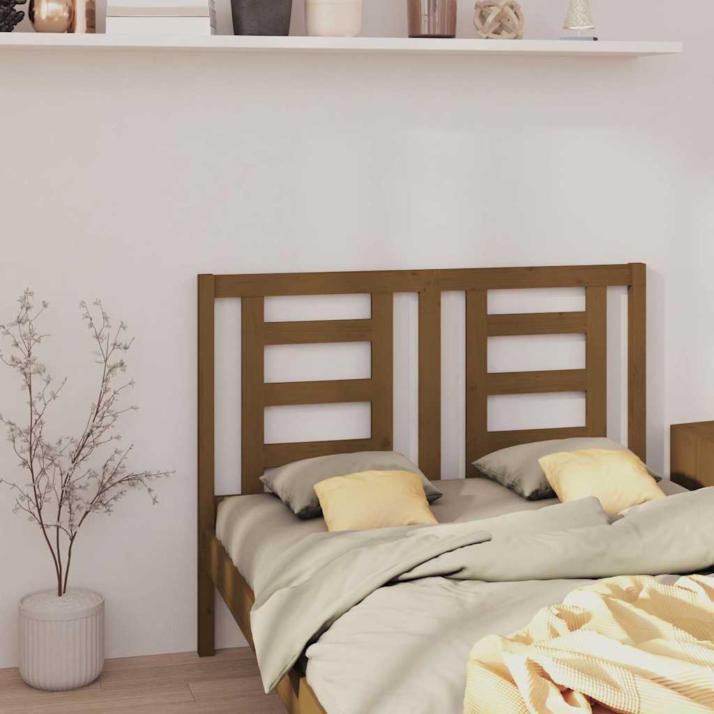 Vidaxl hoofdbord 141x4x100 cm massief grenenhout honingbruin