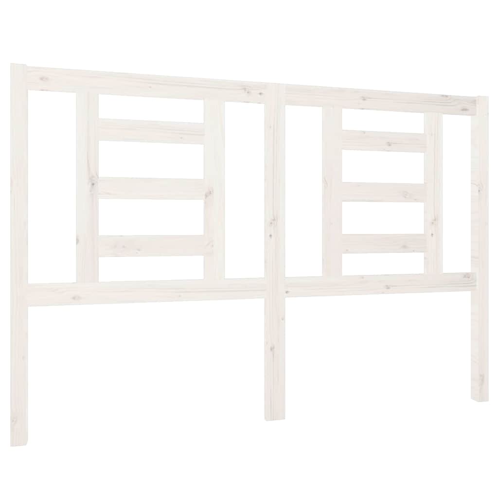 Vidaxl hoofdbord 146x4x100 cm massief grenenhout wit