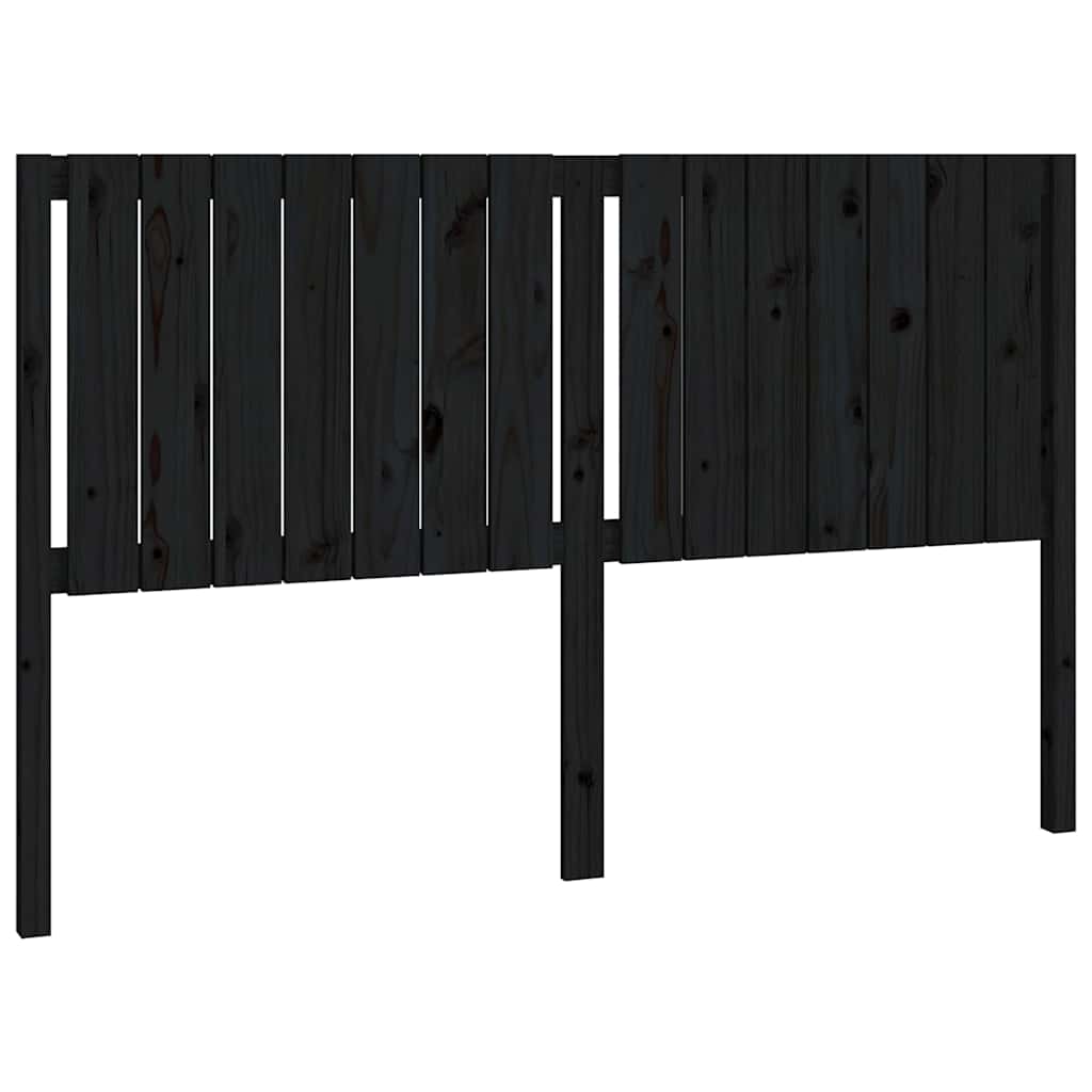 Vidaxl hoofdbord 165,5x4x100 cm massief grenenhout zwart