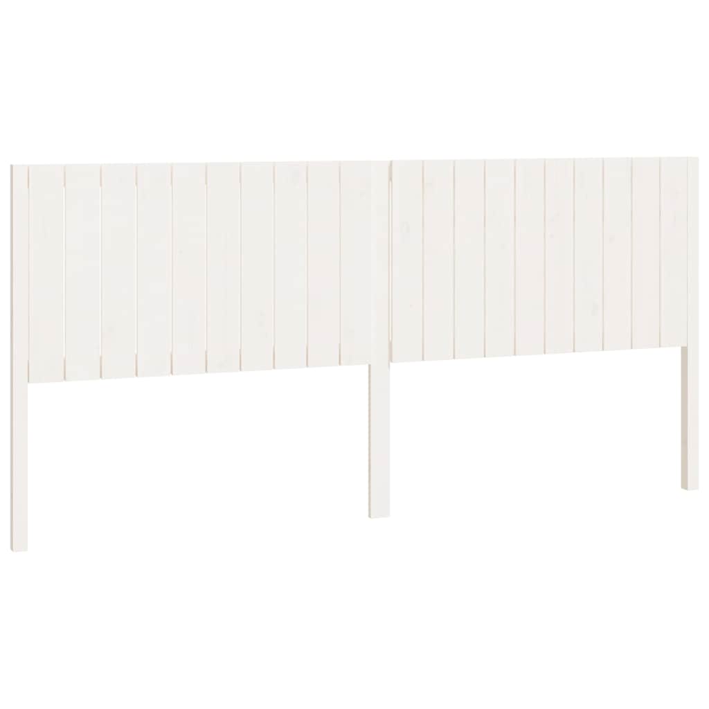Vidaxl hoofdbord 205,5x4x100 cm massief grenenhout wit