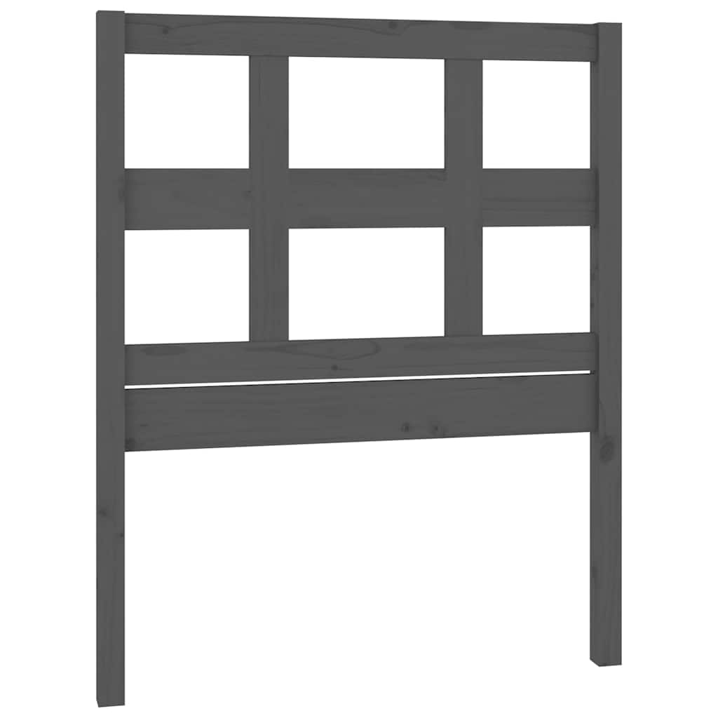 Vidaxl hoofdbord 95,5x4x100 cm massief grenenhout grijs