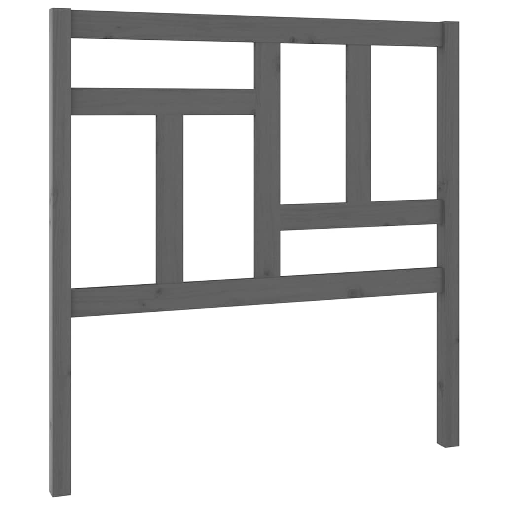 Vidaxl hoofdbord 95,5x4x100 cm massief grenenhout grijs