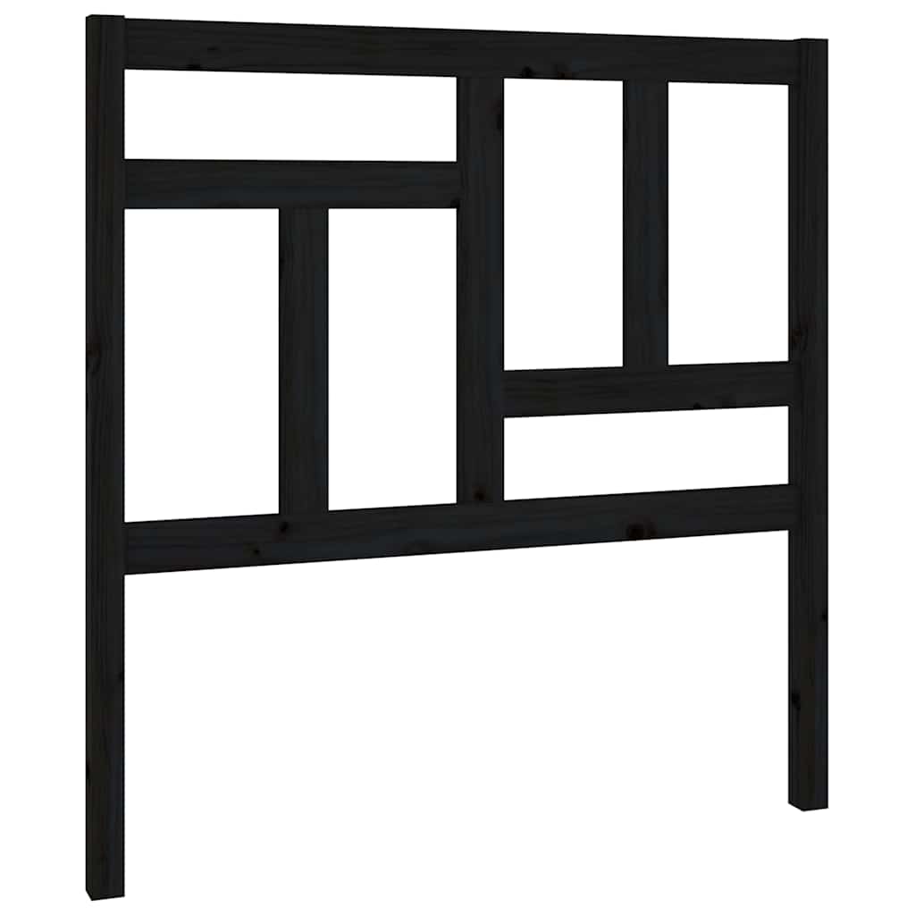 Vidaxl hoofdbord 95,5x4x100 cm massief grenenhout zwart