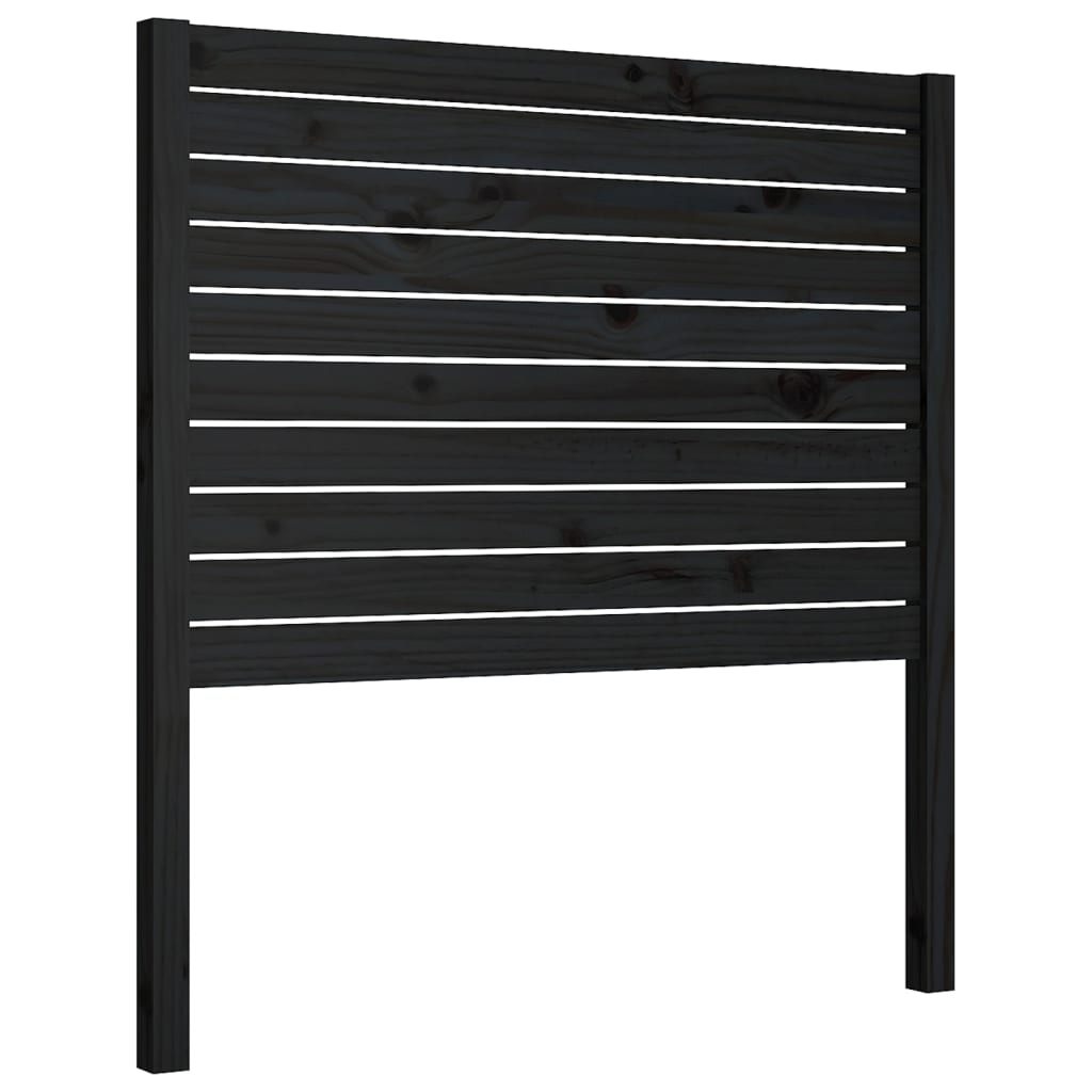 Vidaxl hoofdbord 81x4x100 cm massief grenenhout zwart