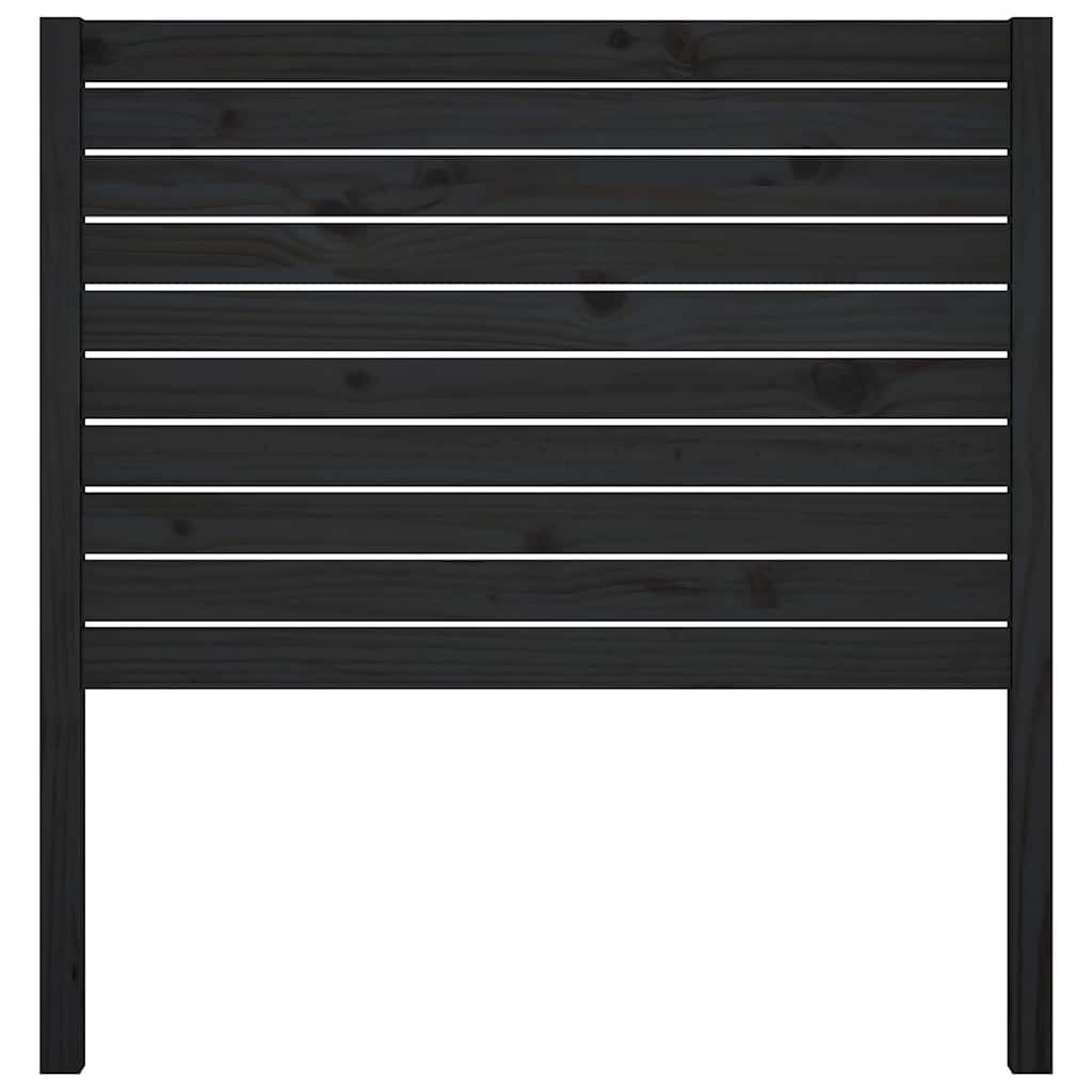 Vidaxl hoofdbord 81x4x100 cm massief grenenhout zwart