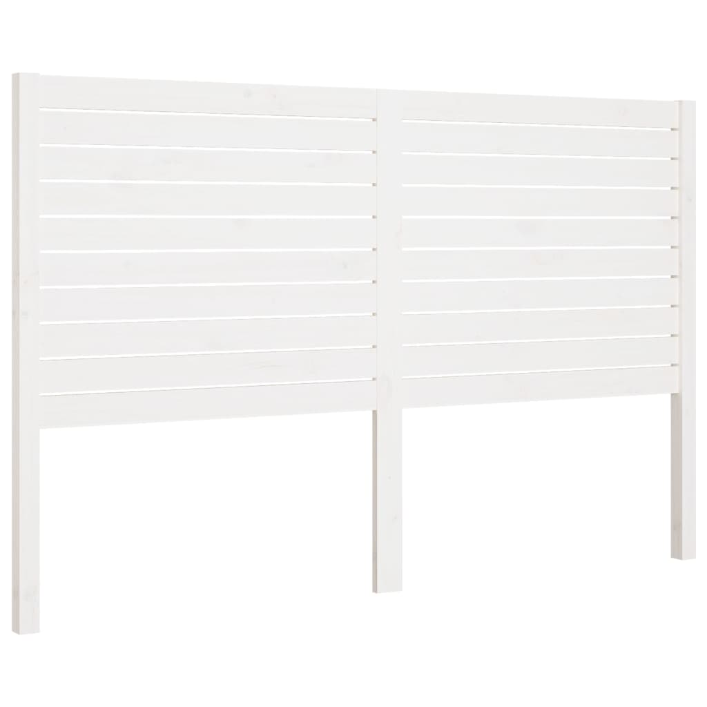 Vidaxl hoofdbord 141x4x100 cm massief grenenhout wit