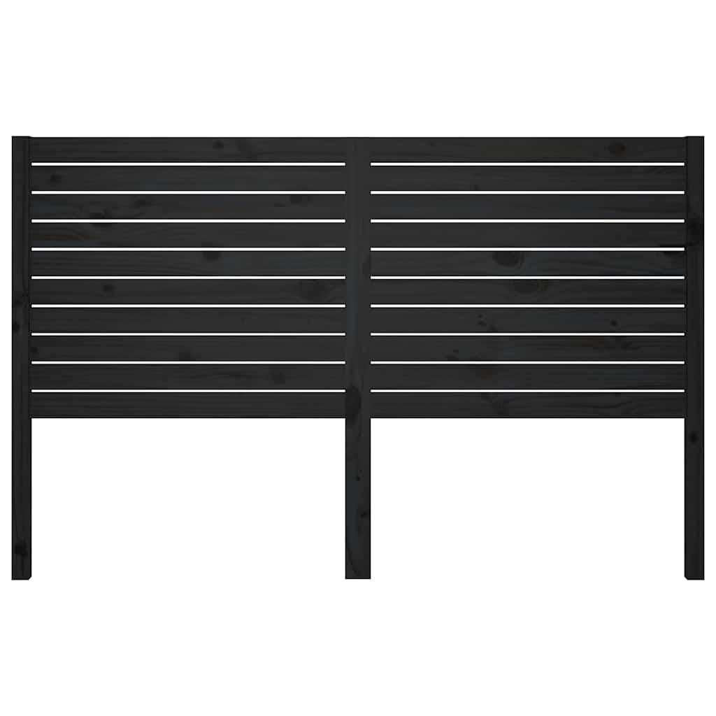 Vidaxl hoofdbord 156x4x100 cm massief grenenhout zwart