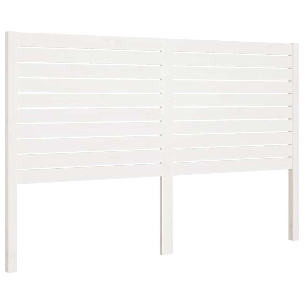 Vidaxl hoofdbord 206x4x100 cm massief grenenhout wit