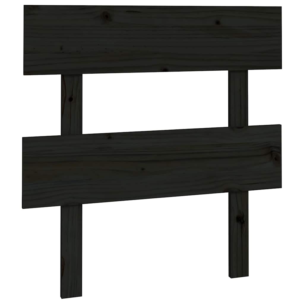 Vidaxl hoofdbord 103,5x3x81 cm massief grenenhout zwart