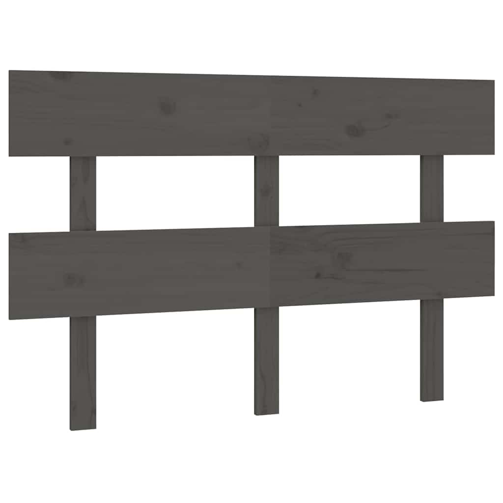 Vidaxl hoofdbord 124x3x81 cm massief grenenhout grijs
