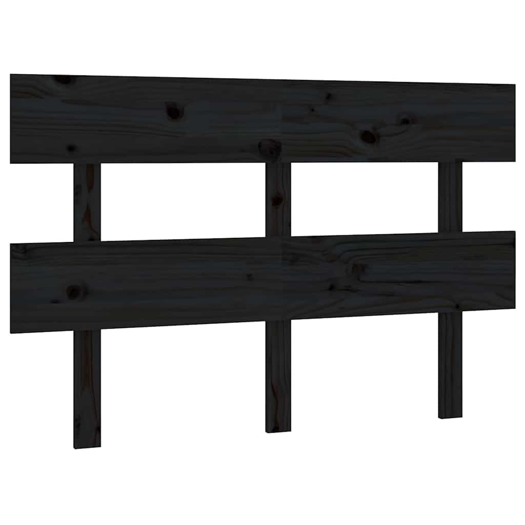 Vidaxl hoofdbord 124x3x81 cm massief grenenhout zwart