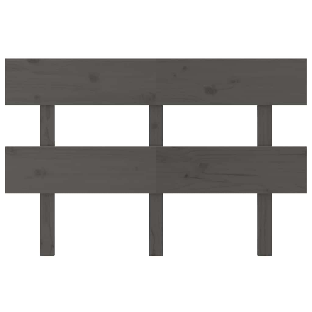 Vidaxl hoofdbord 138x3x81 cm massief grenenhout grijs