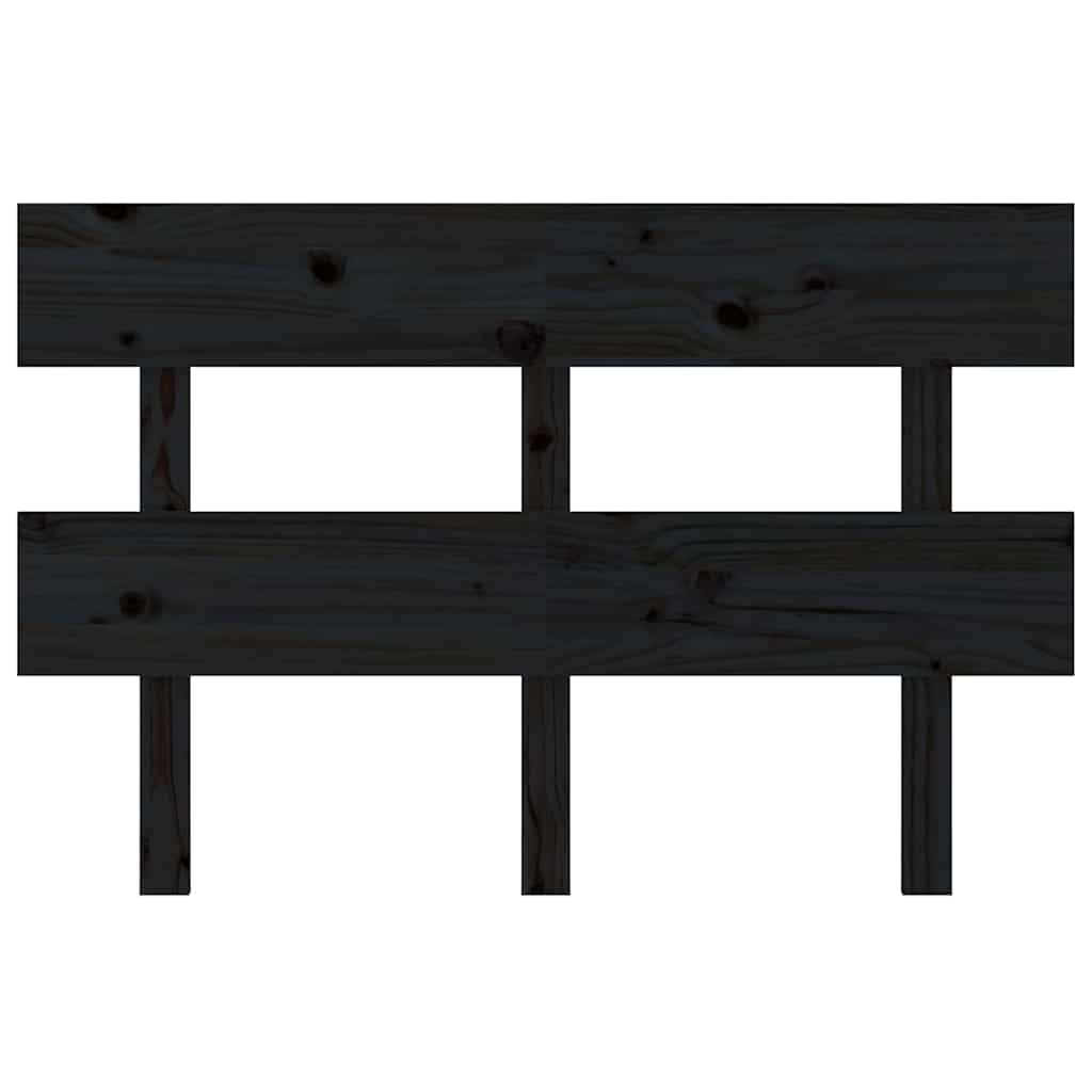 Vidaxl hoofdbord 138x3x81 cm massief grenenhout zwart