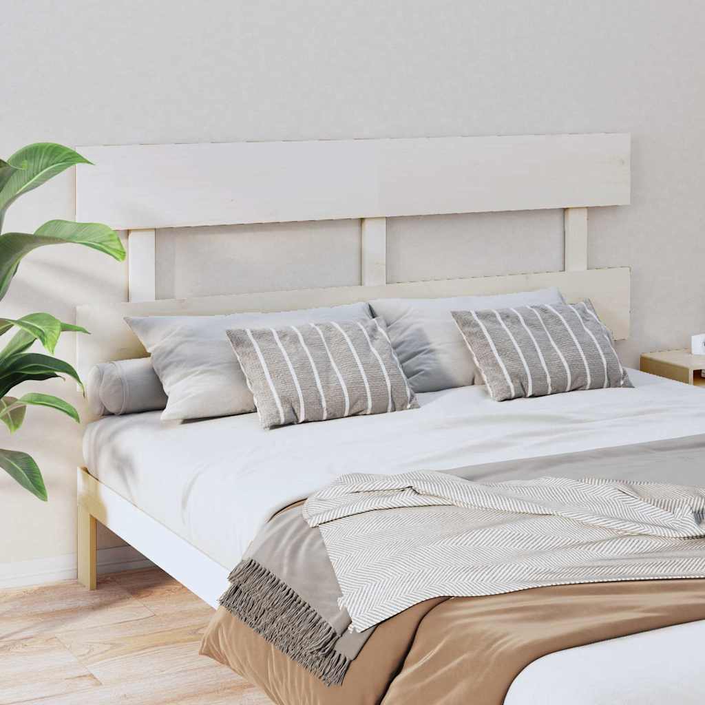 Vidaxl hoofdbord 164x3x81 cm massief grenenhout wit