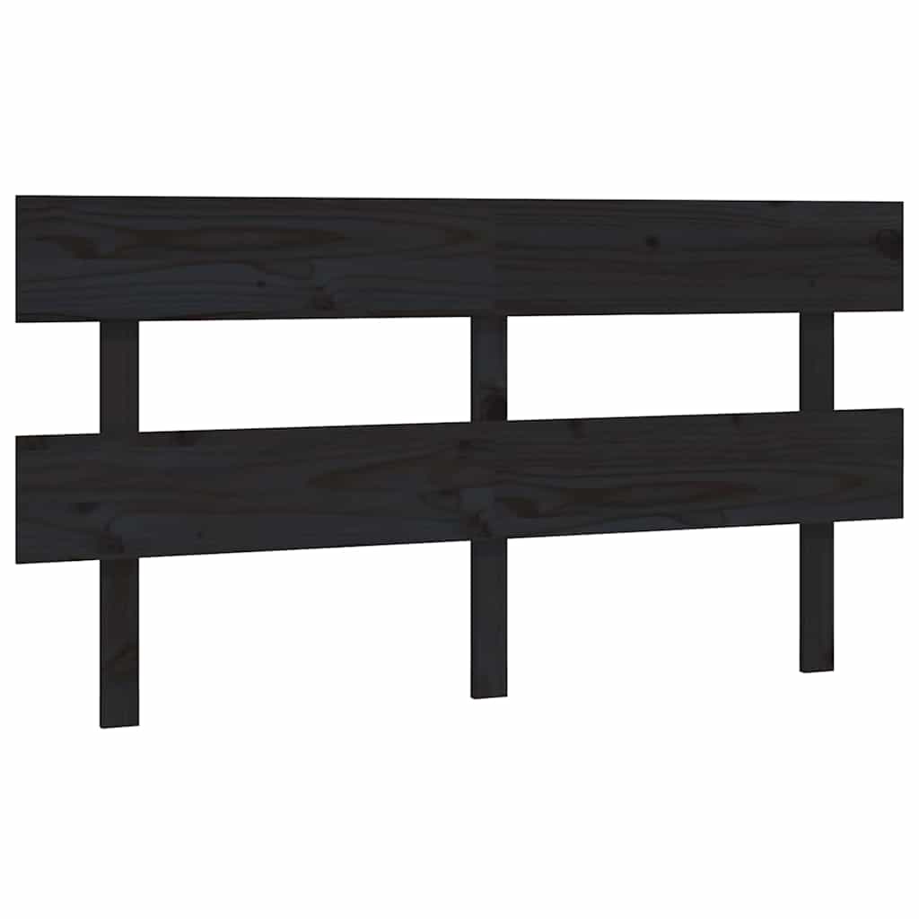 Vidaxl hoofdbord 164x3x81 cm massief grenenhout zwart