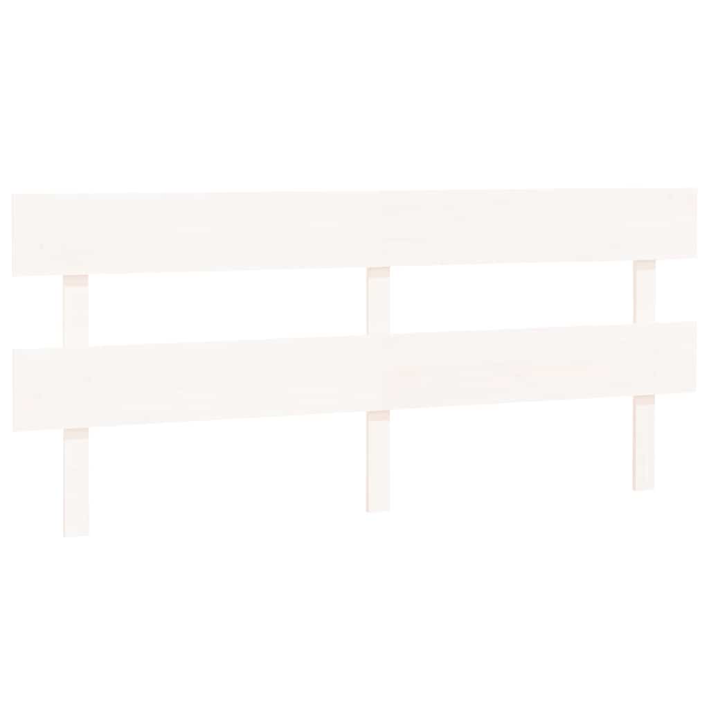 Vidaxl hoofdbord 204x3x81 cm massief grenenhout wit