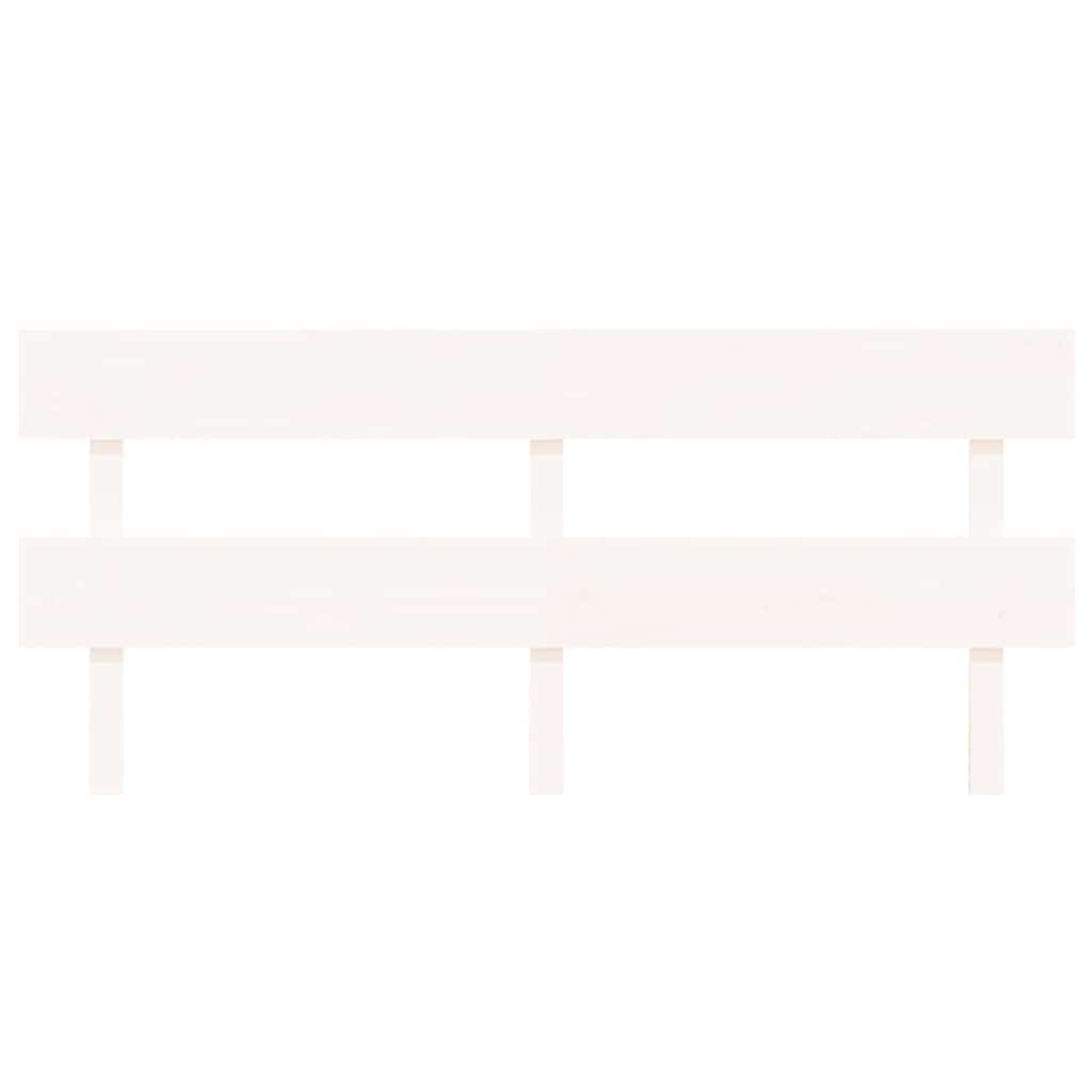 Vidaxl hoofdbord 204x3x81 cm massief grenenhout wit