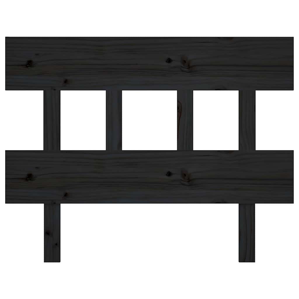 Vidaxl hoofdbord 78,5x3x81 cm massief grenenhout zwart