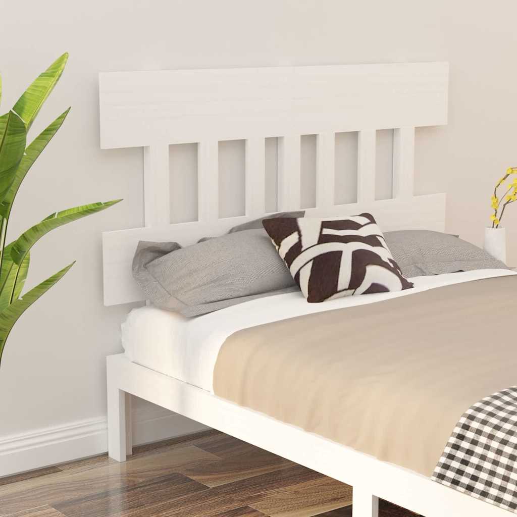 Vidaxl hoofdbord 123,5x3x81 cm massief grenenhout wit