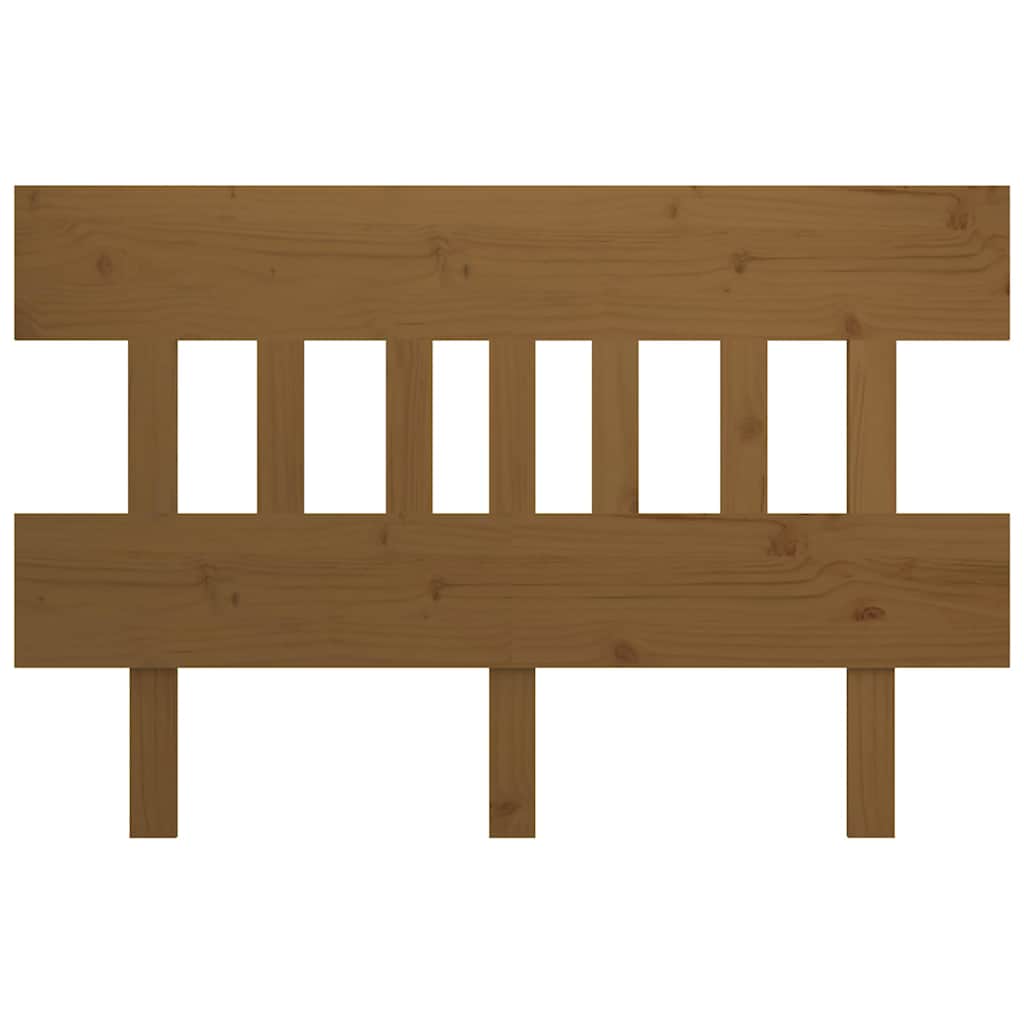 Vidaxl hoofdbord 123,5x3x81 cm massief grenenhout honingbruin