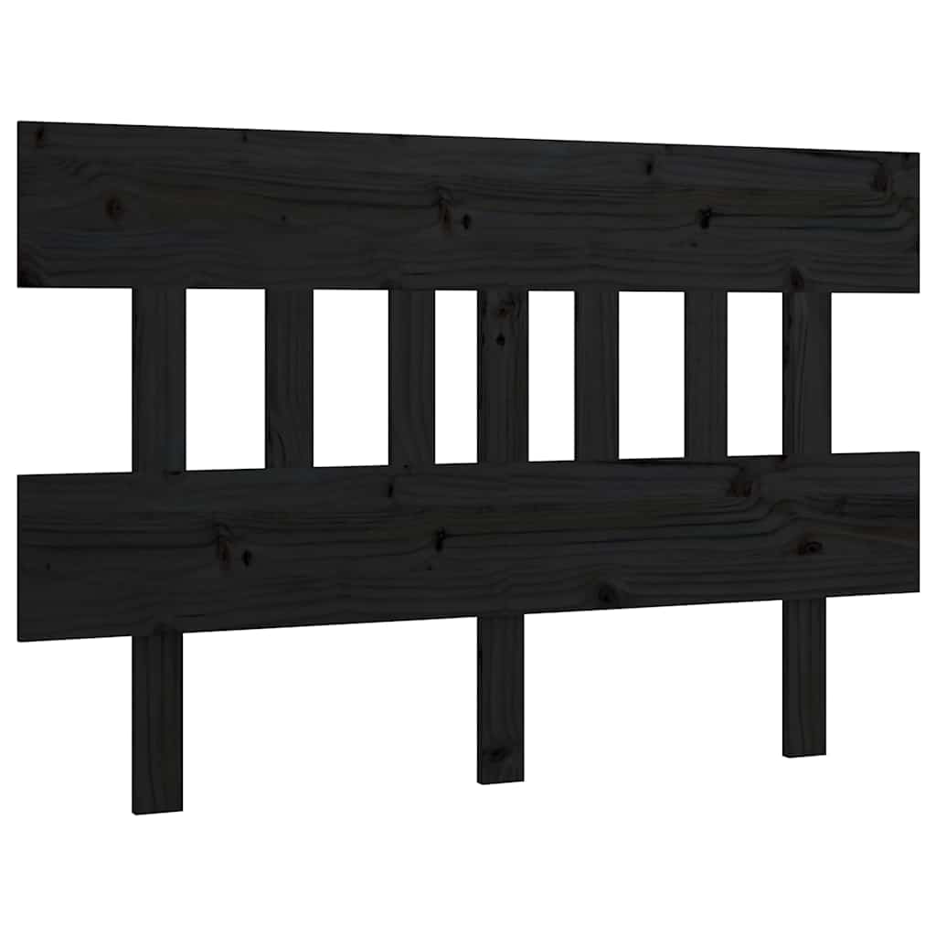 Vidaxl hoofdbord 203,5x3x81 cm massief grenenhout zwart