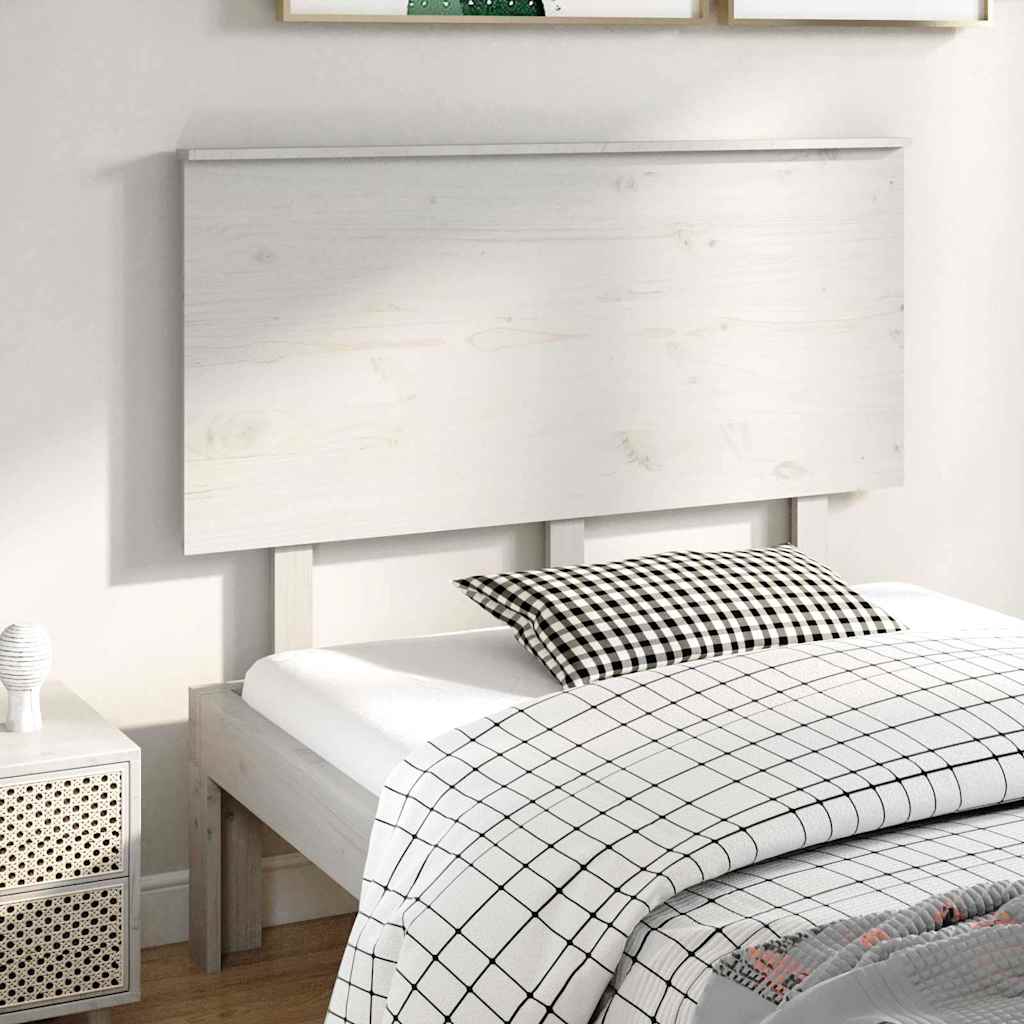Vidaxl hoofdbord 124x6x82,5 cm massief grenenhout wit