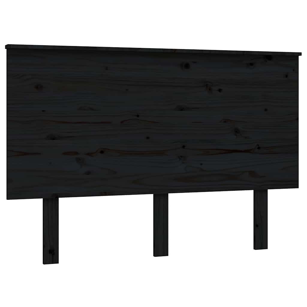 Vidaxl hoofdbord 124x6x82,5 cm massief grenenhout zwart