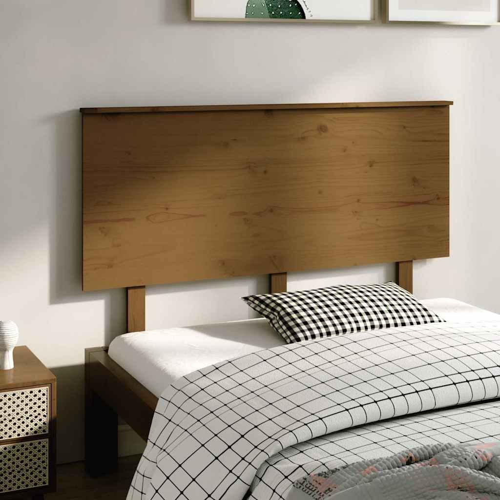 Vidaxl hoofdbord 139x6x82,5 cm massief grenenhout honingbruin
