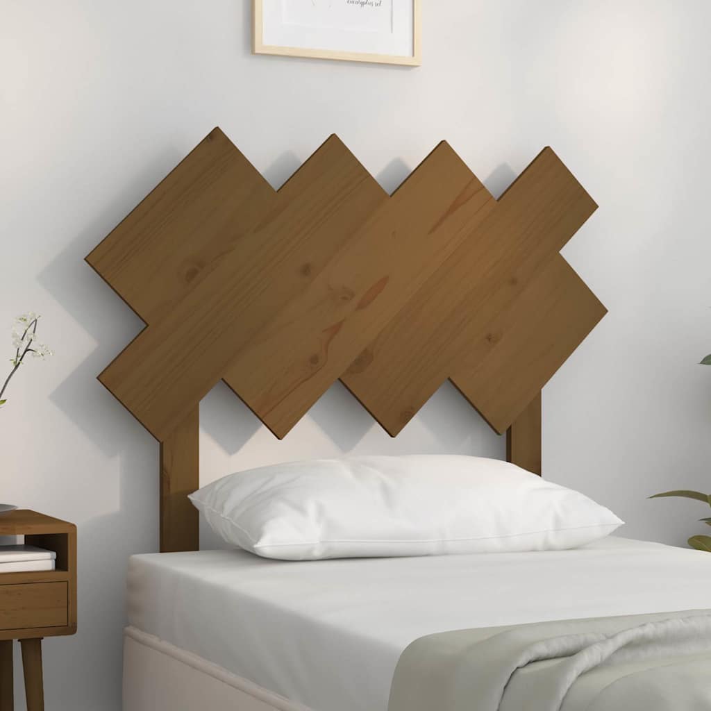 Vidaxl hoofdbord 92x3x81 cm massief grenenhout honingbruin