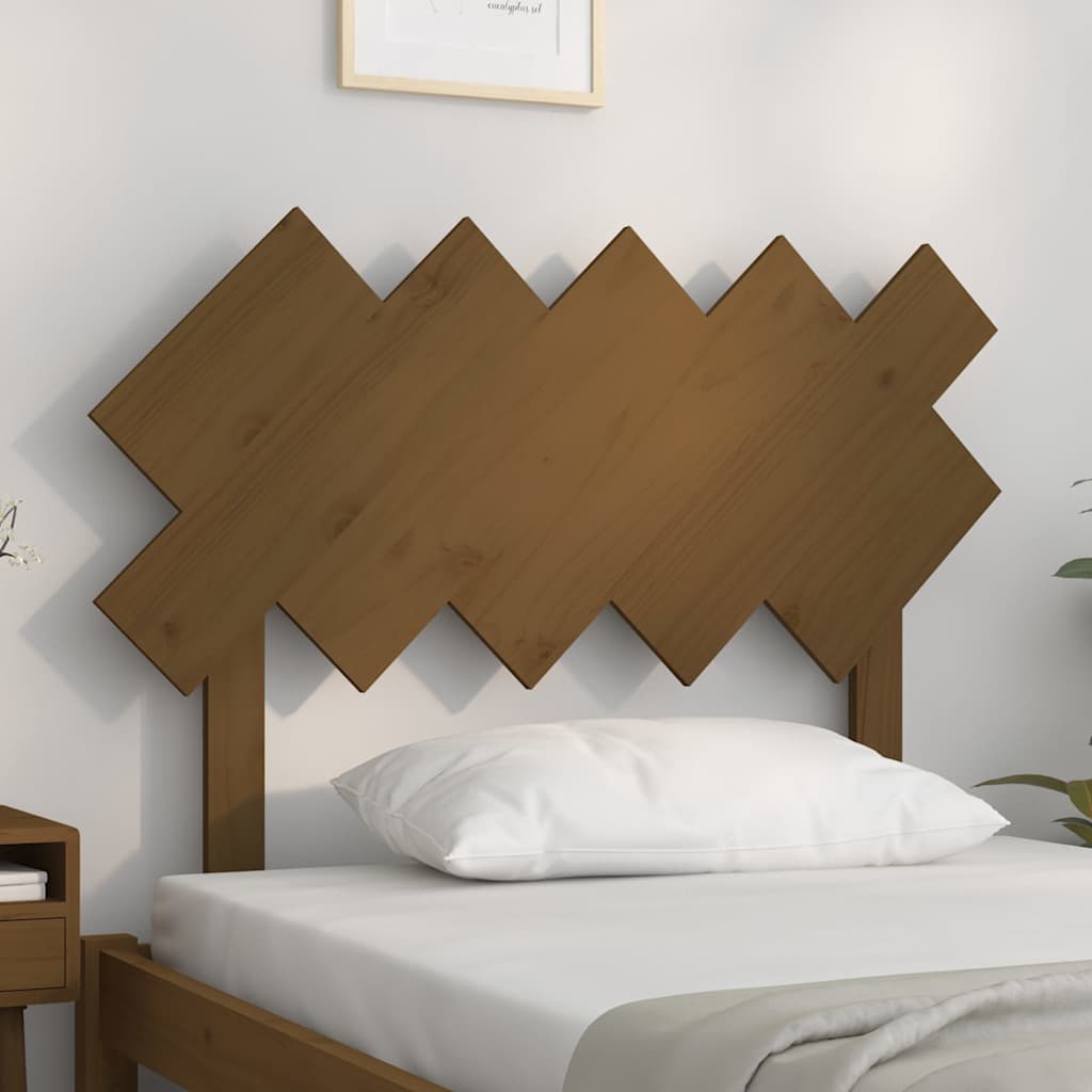 Vidaxl hoofdbord 104x3x80,5 cm massief grenenhout honingbruin