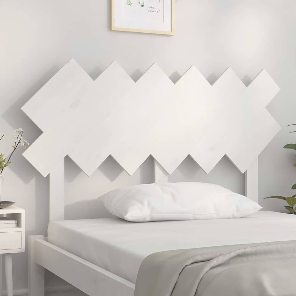 Vidaxl hoofdbord 122,5x3x80,5 cm massief grenenhout wit