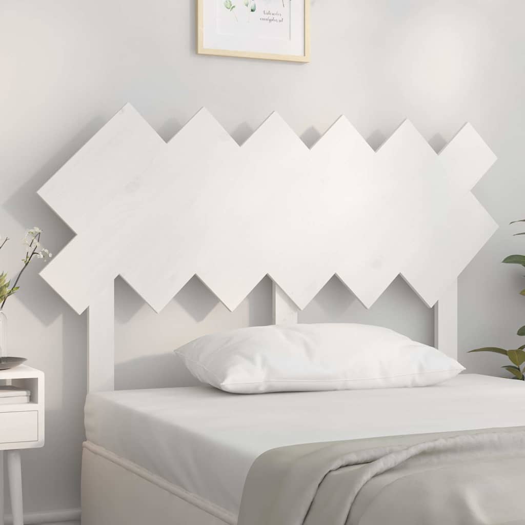 Vidaxl hoofdbord 122,5x3x80,5 cm massief grenenhout wit