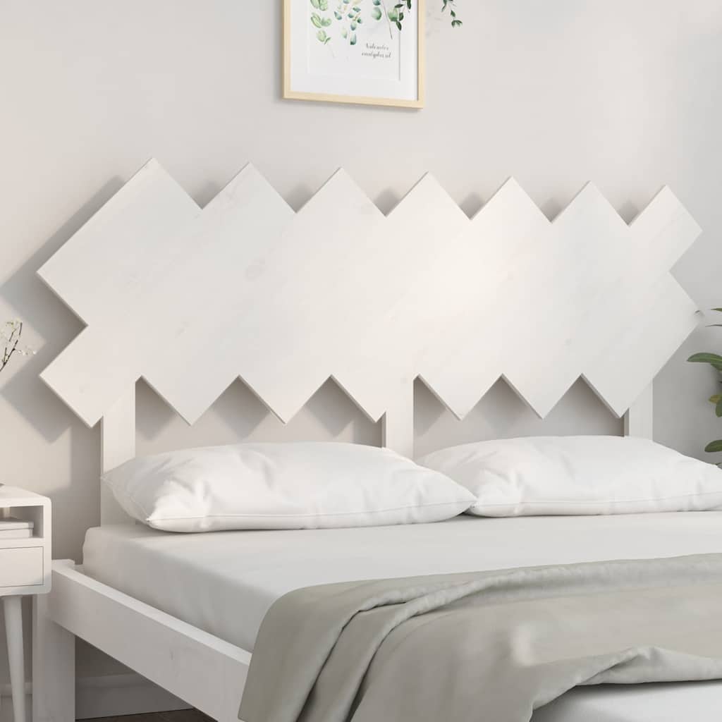 Vidaxl hoofdbord 141x3x80,5 cm massief grenenhout wit