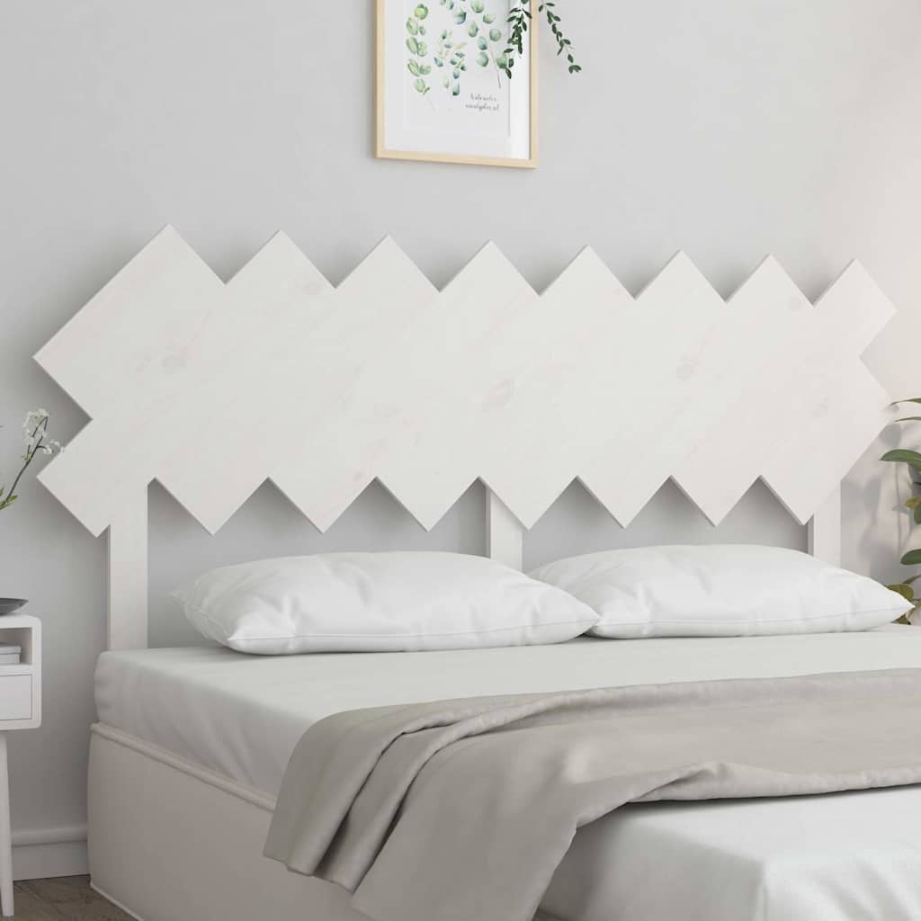 Vidaxl hoofdbord 159,5x3x80,5 cm massief grenenhout wit