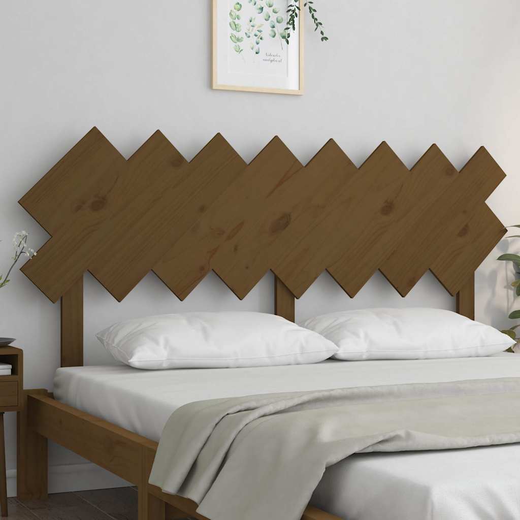 Vidaxl hoofdbord 159,5x3x80,5 cm massief grenenhout honingbruin