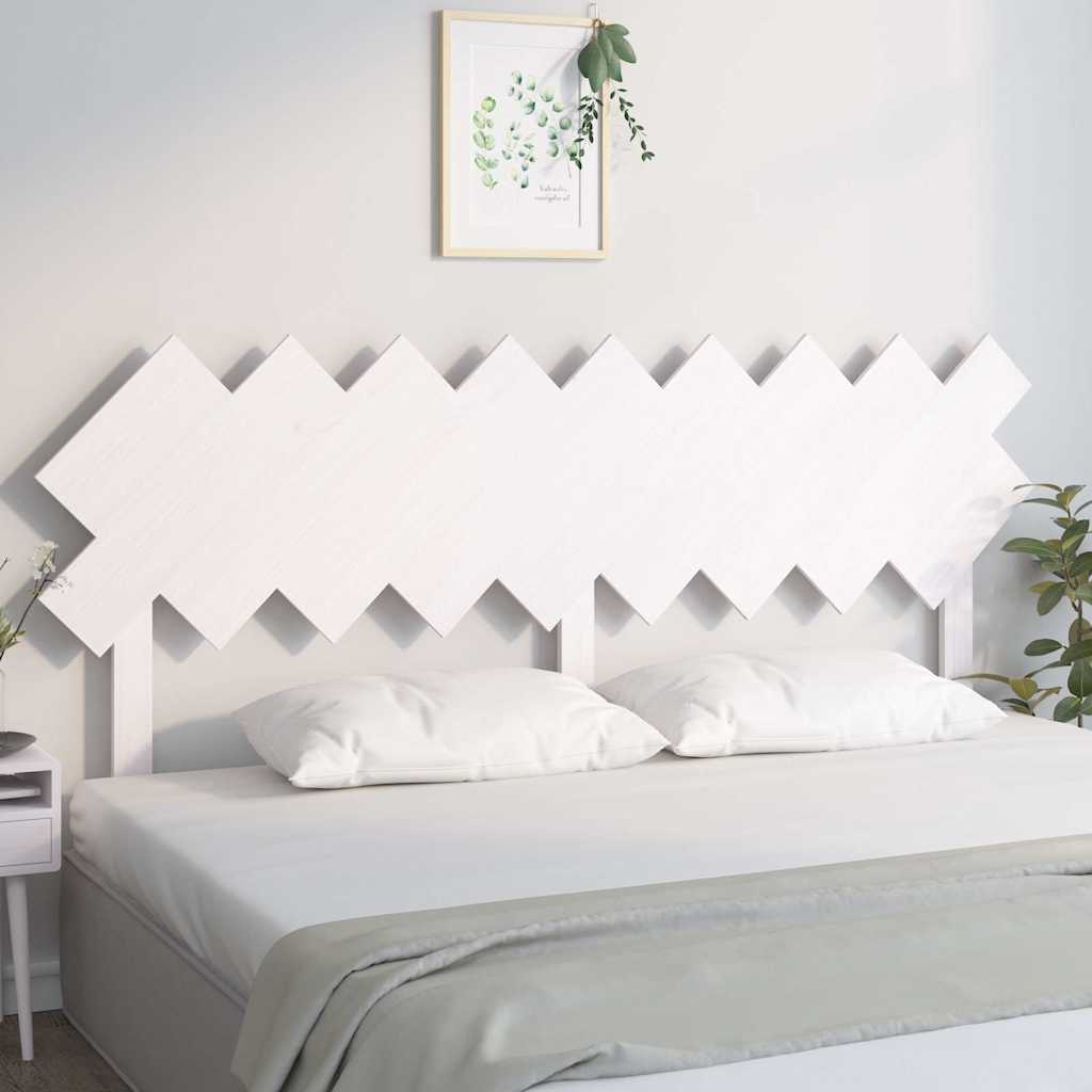 Vidaxl hoofdbord 178x3x80,5 cm massief grenenhout wit